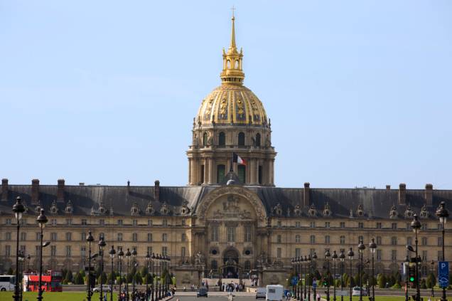 O Hôtel des Invalides, que abriga a tumba de Napoleão