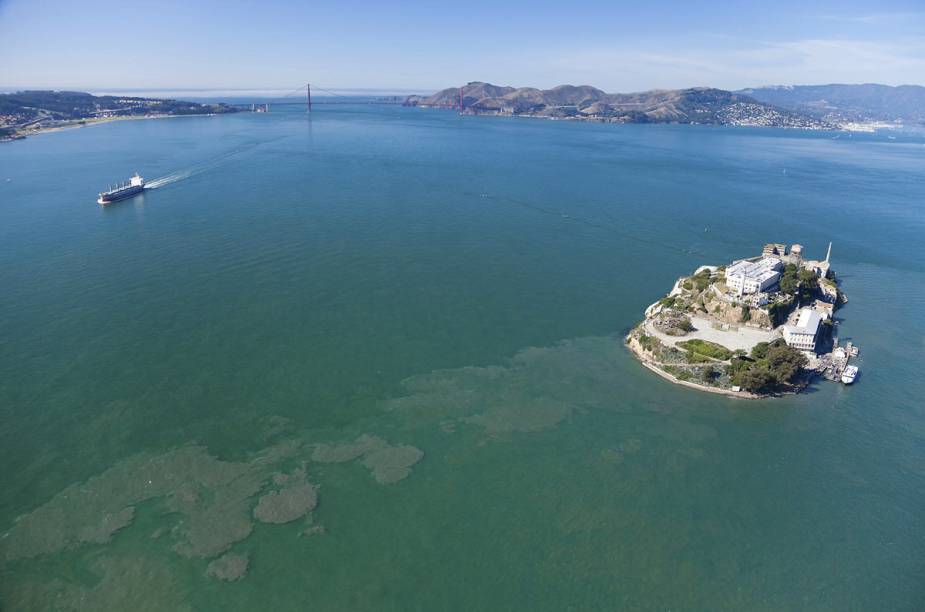 Vista aérea da ilha