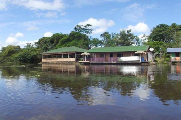 <strong><a href="http://www.amazonarowanalodge.com/" target="_blank" rel="noopener">Amazon Arowana Lodge</a></strong> Especializado em turismo ecológico e em pesca esportiva no Amazonas, localiza-se no rio Mamori, a 70km de Manaus. A viagem até lá começa no Encontro das Águas, depois há um trecho de carro e finalmente o barco até o hotel. Arowana Lodge tem 4 suítes flutuantes com vista para o rio e outras suítes em terra firme com varanda. Além dos passeios tradicionais pela floresta, os pacotes de pesca esportiva de 7 e 5 noites de estadia oferecem 6 e 4 dias (respectivamente) inteiramente dedicados à pesca, com guia experiente e licenciado. A grande expectativa é pescar tucunarés (é obrigatório soltar todos os peixes capturados). <a href="http://www.booking.com/hotel/br/amazon-ecotourism.pt-br.html?aid=332455&label=viagemabril-hoteisdeselvabrasil" target="_blank" rel="noopener"><em>Faça a sua reserva neste hotel através do Booking.com</em></a>
