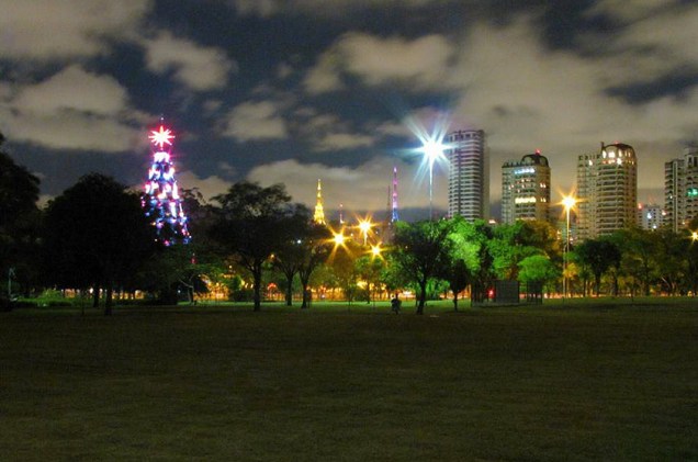 A árvore de Natal do Parque do Ibirapuera ainda estava montada quando Janne Paula Ferreira fez a foto, no dia 21 dedezembro de 2013