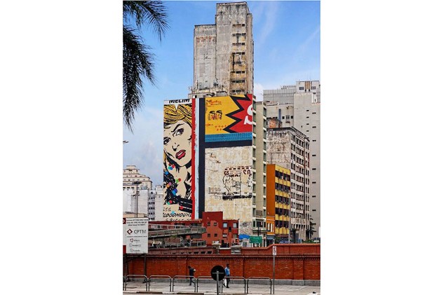 O grafite visto da Estação da Luz foi registrado pelo designer da redação do Guia Quatro Rodas, Paulo Albergaria