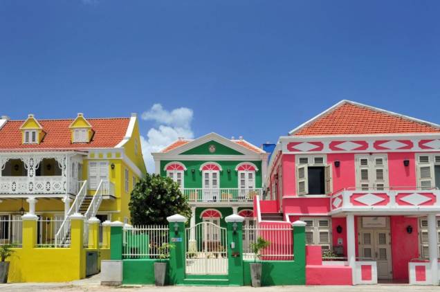 Uma das características marcantes em Curaçao é seu casario colorido com inspiração europeia