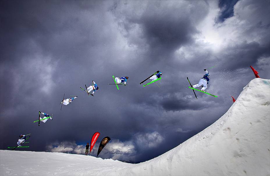 Esquiador em Aspen-Snowmass