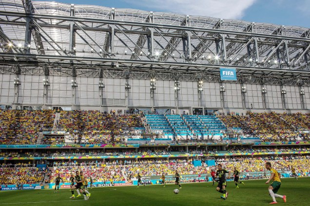 Austrália e Espanha jogam na Arena da Baixada durante a Copa do Mundo de 2014