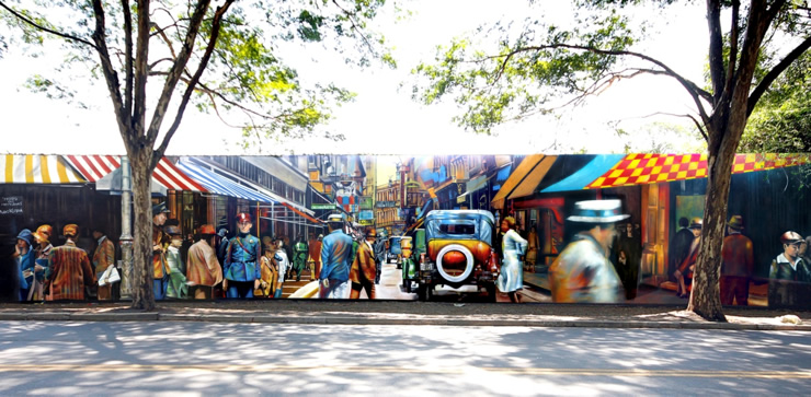 Mural na Avenida Morumbi, 6700, próximo à Ponte do Morumbi