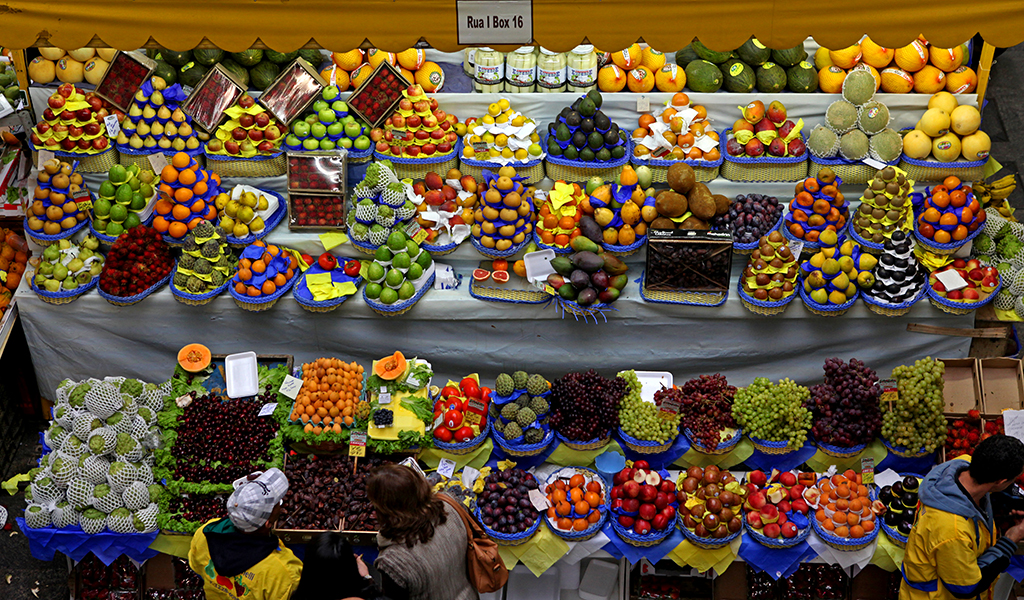 Barraca de frutas do Mercado Municipal de São Paulo