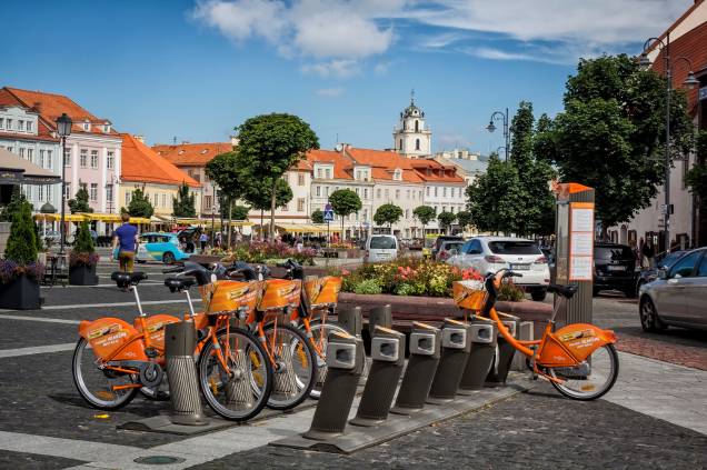 A bicicleta é o meio de transporte mais agradável para explorar Vilnius