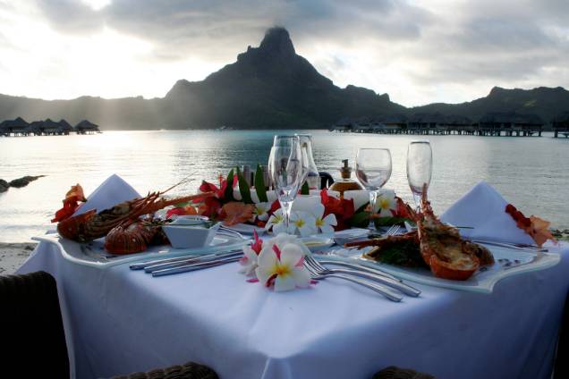 Jantar em Bora Bora