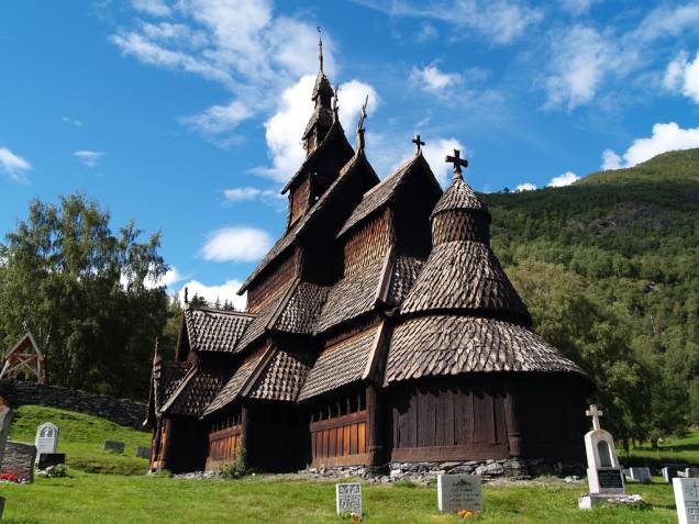 Aspecto da stavekirke de Borgund Aspecto da stavekirke de Borgund