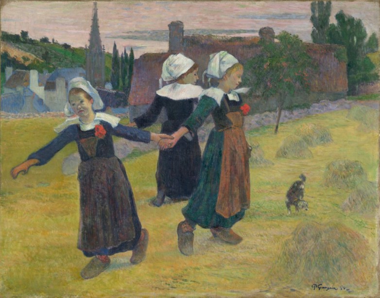Meninas bretãs dançando, Paul Gauguin