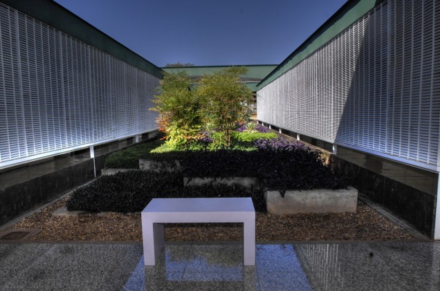 Vista dos jardins do CEFOR (Centro de Formação, Treinamento e Aperfeiçoamento da Câmara dos Deputados)