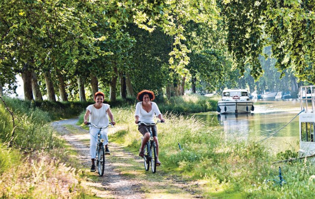 O Canal du Midi é o preferido de ciclistas despreocupados