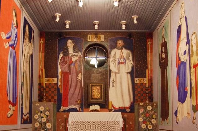 Na foto, a "Capela da Nonna " original, que está exposta no no Museu Casa de Portinari, em Brodowski, perto de Ribeirão Preto (SP)