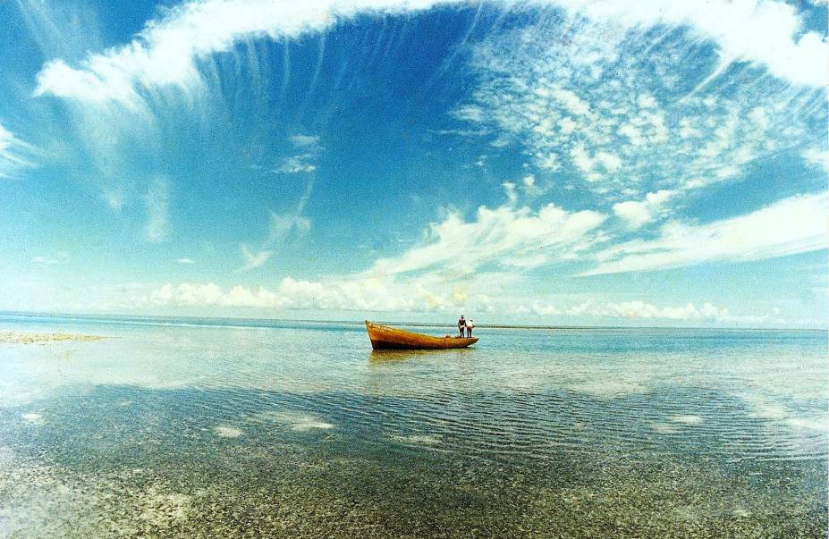 Cenário digno de descanso de tela em Caravelas, no estado da Bahia