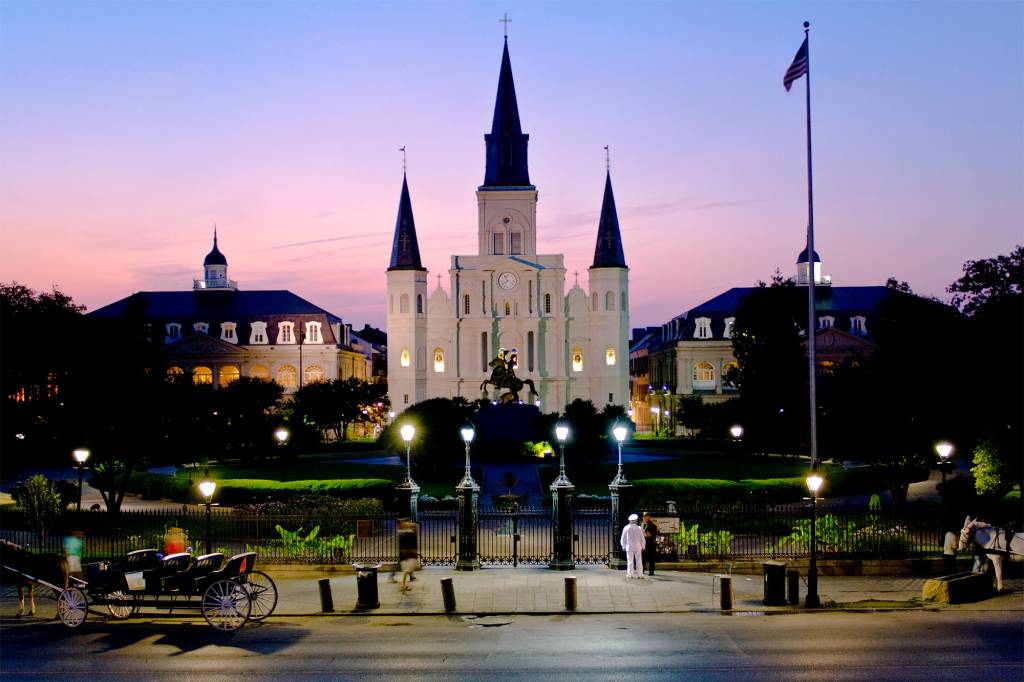 Igreja St. Louis Cathedral em Nova Orleans, Estados Unidos