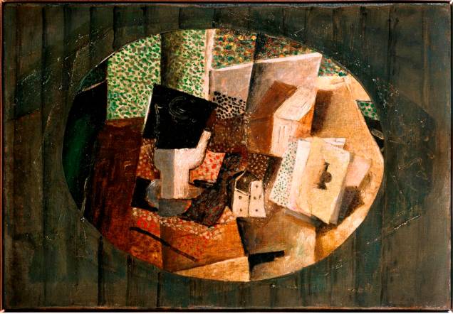 <em>Cartes et dés</em>, de Georges Braque, Museu Reina Sofia <em>Cartes et dés</em>, de Georges Braque, Museu Reina Sofia