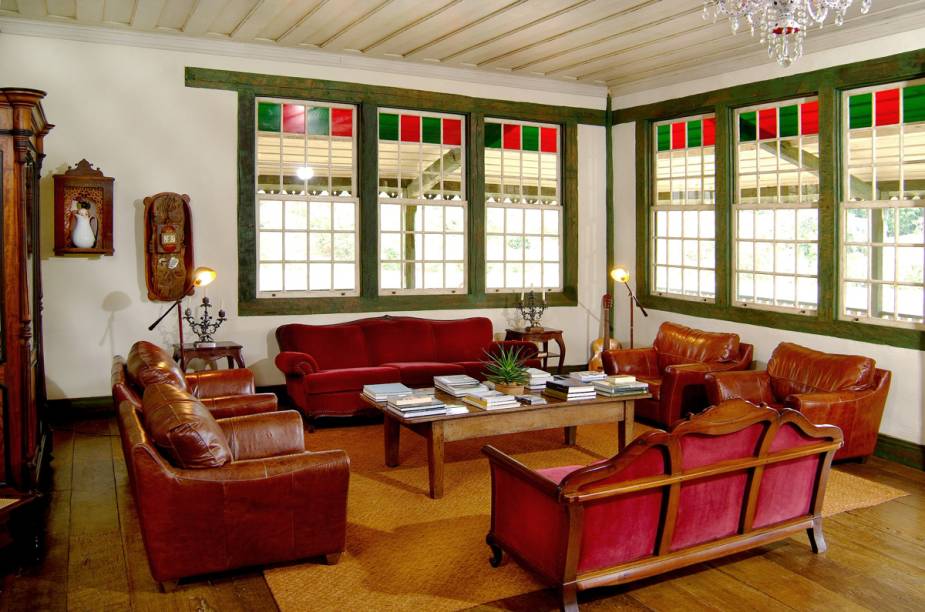 Sala de estar do casarão