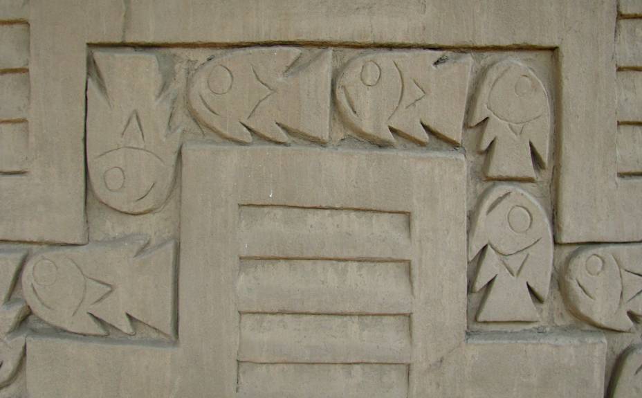 Detalhes dos frisos nas paredes de Chan Chan Detalhes dos frisos nas paredes de Chan Chan