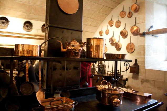Cozinha do castelo de Chenonceau, no Vale do Loire