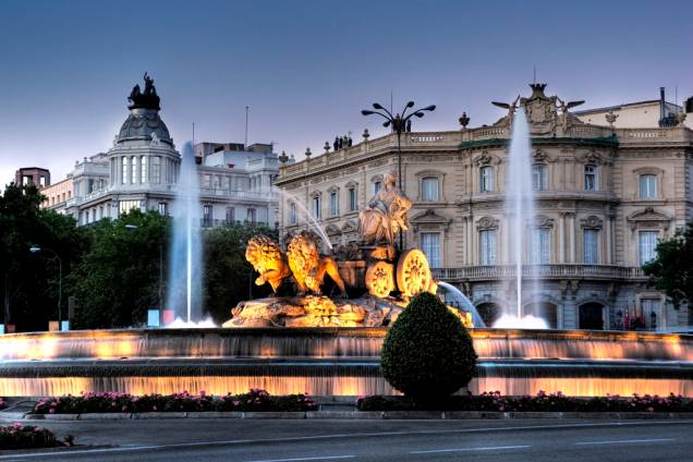 Fonte das Cibeles, no Centro de Madri Fonte das Cibeles, no Centro de Madri
