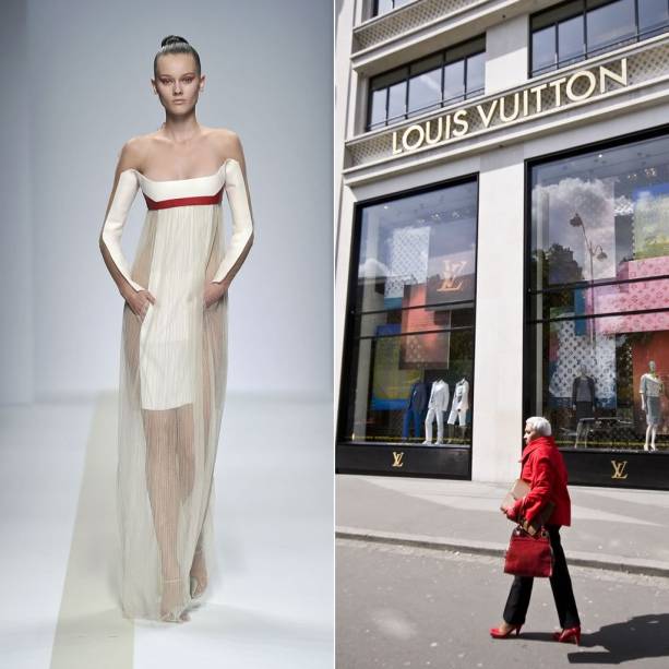 A capital da França recebe a cada seis meses a Paris Fashion Week (à esq.), um dos eventos de moda mais cobiçados do mundo, que reúne desfiles das próximas tendências criadas por conceituadas marcas e estilistas. Chanel, Gucci e Louis Vuitton são algumas das grifes que exibem looks. Seus produtos podem ser adquiridos nas lojas do andar térreo do Le Bon Marchê, o magazine mais sofisticado de Paris. Inaugurada em 1947, a Christian Dior (Avenue Montaigne, metrô Alma-Marceau ou Franklin D. Roosevet, 01/40737373, Dior.com) é a queridinha das primeiras-damas. As etiquetas dos produtos podem ostentar preços com mais de quatro dígitos - em euros, que fique claro A capital da França recebe a cada seis meses a Paris Fashion Week (à esq.), um dos eventos de moda mais cobiçados do mundo, que reúne desfiles das próximas tendências criadas por conceituadas marcas e estilistas. Chanel, Gucci e Louis Vuitton são algumas das grifes que exibem looks. Seus produtos podem ser adquiridos nas lojas do andar térreo do Le Bon Marchê, o magazine mais sofisticado de Paris. Inaugurada em 1947, a Christian Dior (Avenue Montaigne, metrô Alma-Marceau ou Franklin D. Roosevet, 01/40737373, Dior.com) é a queridinha das primeiras-damas. As etiquetas dos produtos podem ostentar preços com mais de quatro dígitos - em euros, que fique claro