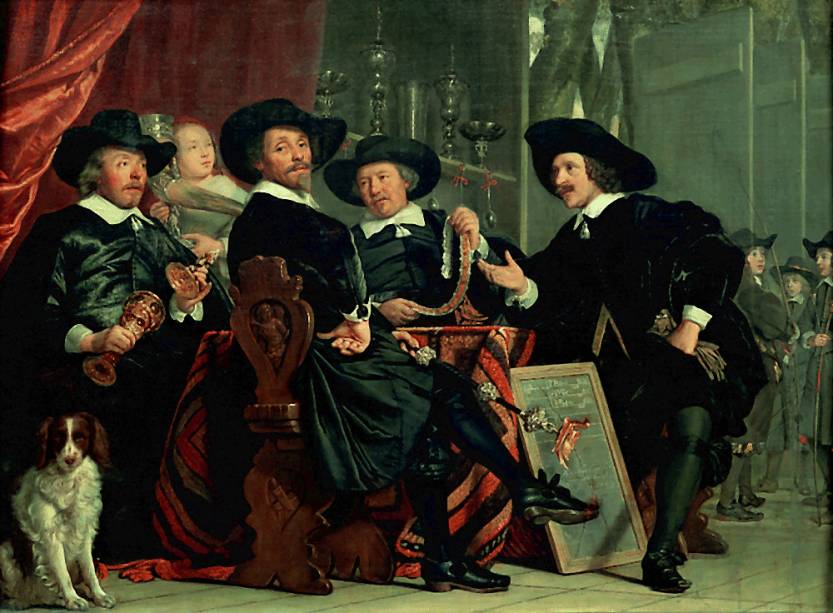 Confraria de São Sebastião de Amsterdã, Bartholomeus van der Helst, Museu do Louvre Confraria de São Sebastião de Amsterdã, Bartholomeus van der Helst, Museu do Louvre