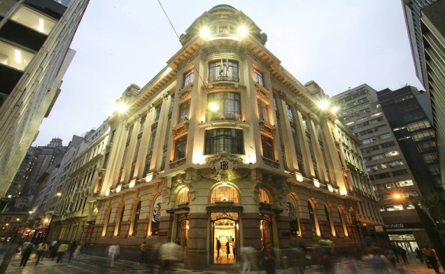 A antiga sede do Banco do Brasil na cidade de São Paulo faz parte do roteiro urbano do café em São Paulo - o prédio foi fundado no período do auge da produção cafeeira no país