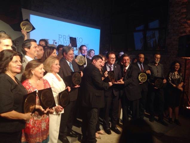 A festa de premiação ocorreu na noite desta quinta-feira (24), em São Paulo (SP); na foto, os vencedores da 15ª edição do prêmio O Melhor de Viagem e Turismo