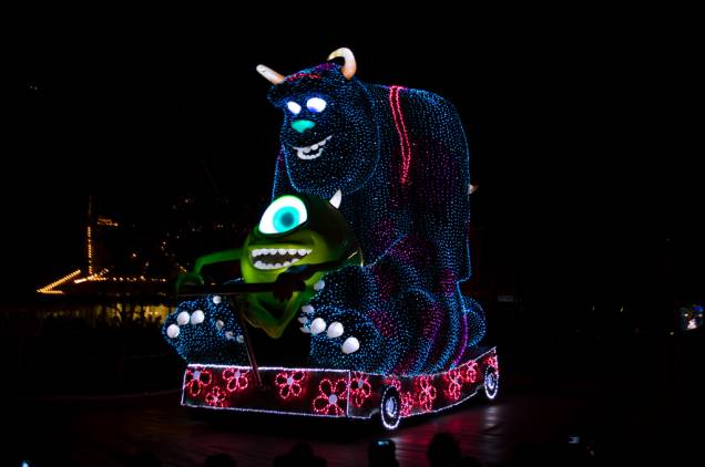 Monsters Inc., na parada Disney Lights da Tokyo Disneyland Monsters Inc., na parada Disney Lights da Tokyo Disneyland