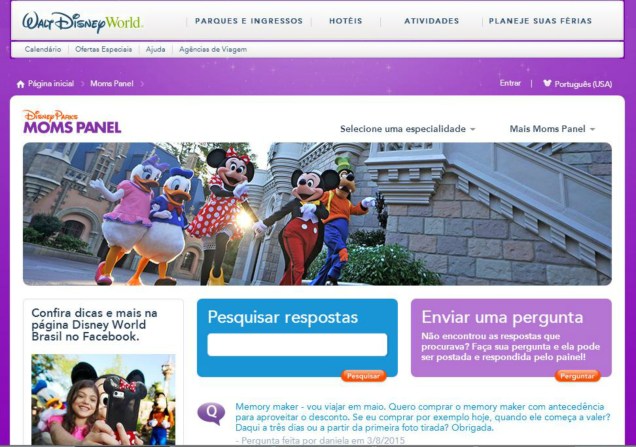 A partir de 2015, o Disney Parks Moms ganhou uma versão em português