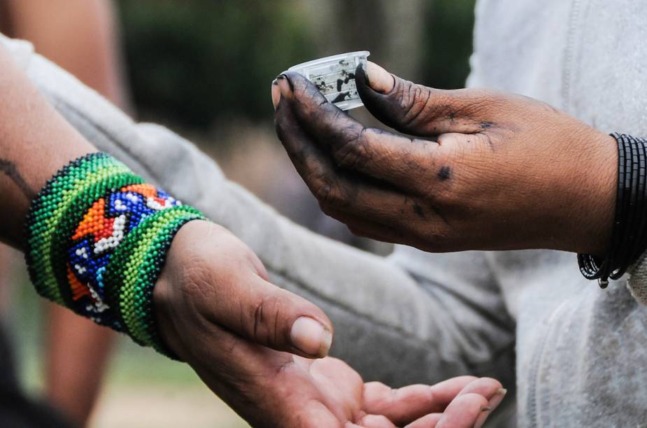 Pintura corporal na Aldeia Mutum, Acre Pintura corporal na Aldeia Mutum, Acre