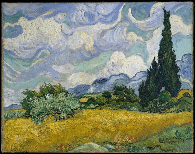 <em>Campo de trigo com ciprestes</em>, Van Gogh, Metropolitan Museum of Art Nova York