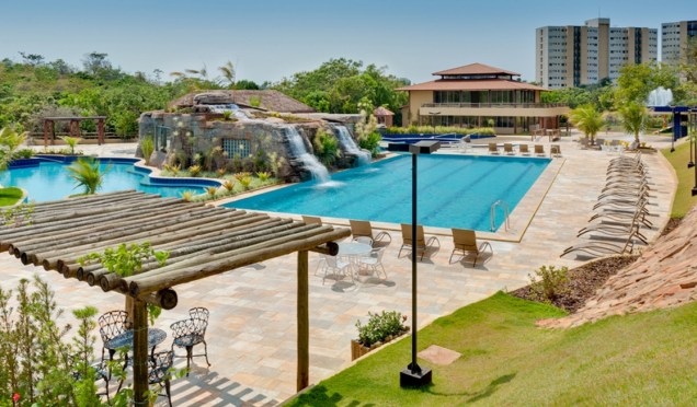 Piscinas do Ecologic Ville Resort & Spa, em Caldas Novas, Goiás