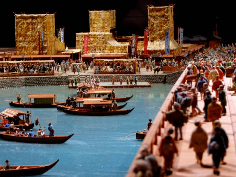 Exposição no museu Edo-Tóquio