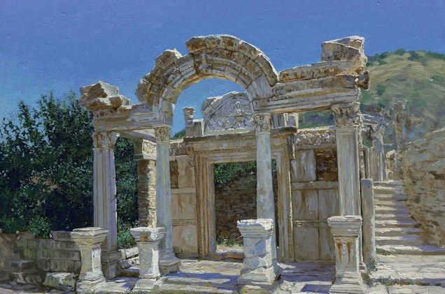 Pilastra nas ruínas de Éfeso