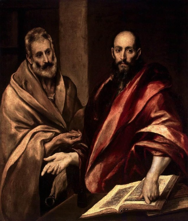 Pedro e Paulo (detalhe), de El Greco, no Hermitage
