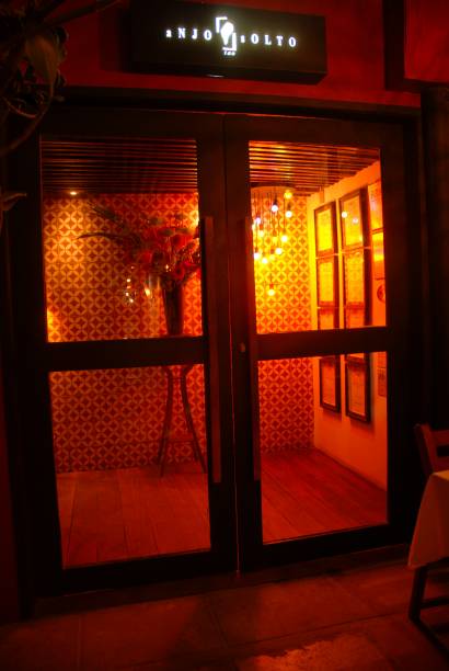 Entrada da Creperia e Bar Anjo Solto, em Recife, Pernambuco