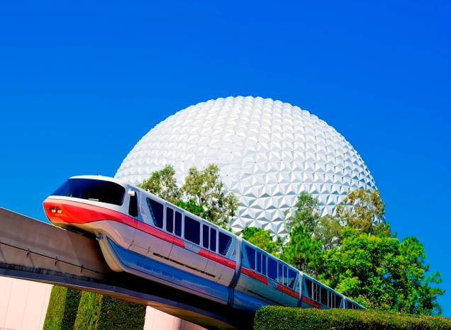 O símbolo do Epcot Center, a esfera do Spaceship Earth O símbolo do Epcot Center, a esfera do Spaceship Earth
