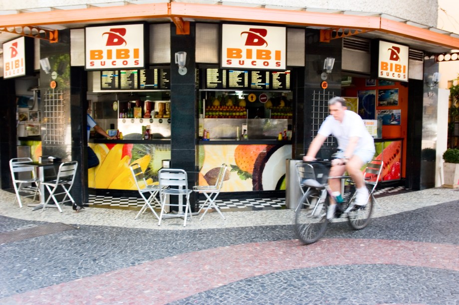 Fachada do Bibi Sucos, no Rio de Janeiro