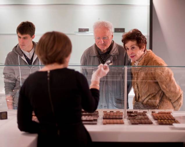 A loja conceito Un Dimanche a Paris oferece uma miríade de produtos, todos a base de chocolate A loja conceito Un Dimanche a Paris oferece uma miríade de produtos, todos a base de chocolate