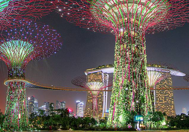 Gardens by the Bay, próximo ao Marina Bay Sands, em Cingapura Gardens by the Bay, próximo ao Marina Bay Sands, em Cingapura