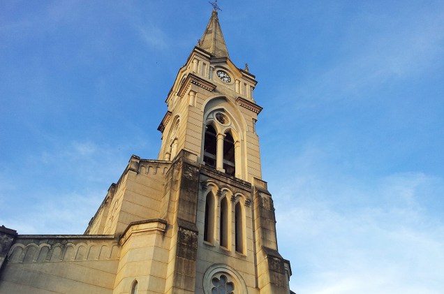 A igreja do Rosário é a única da cidade que foi construída em estilo gótico