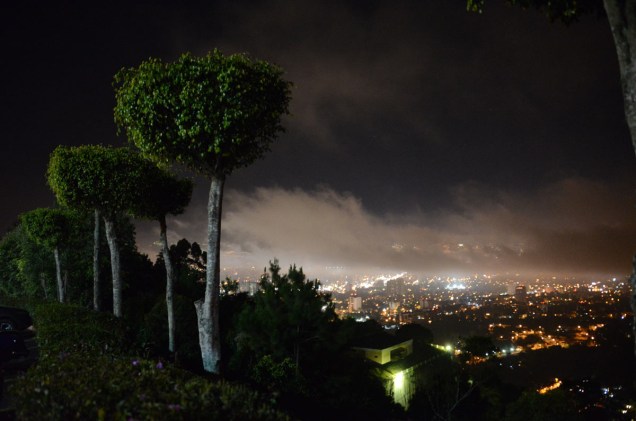 Vista noturna da Cidade da Gutemala