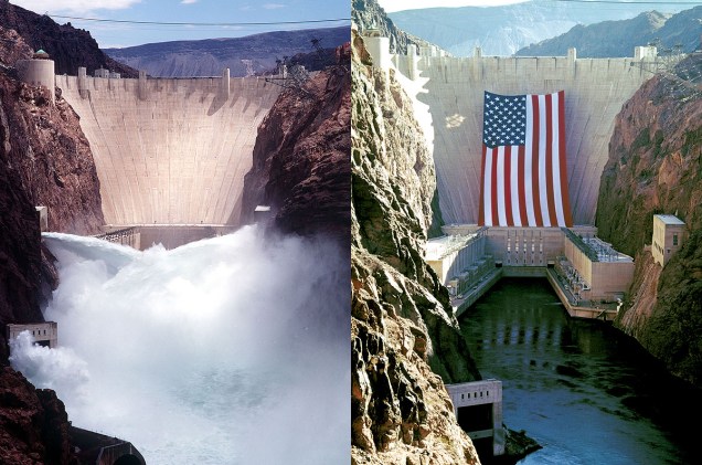 A Hoover Dam, uma colossal barragem de concreto, a 725 metros do Rio Colorado, atrai multidões há mais de 70 anos: são mais de 1 milhão de visitantes anualmente