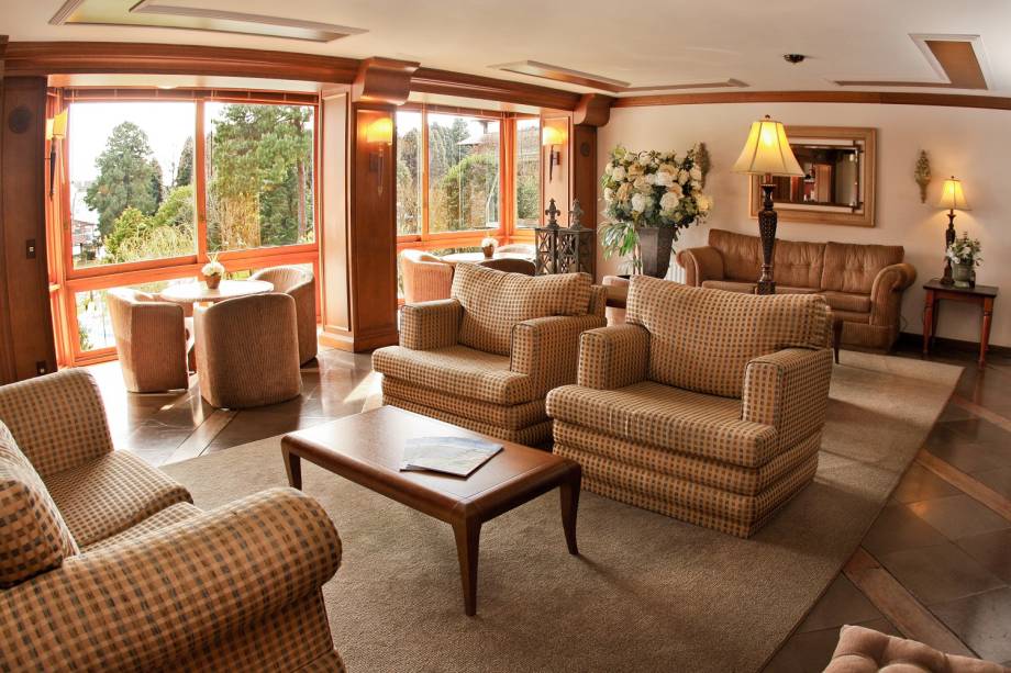 Sala de estar do Hotel Alpestre, Gramado, Rio Grande do Sul