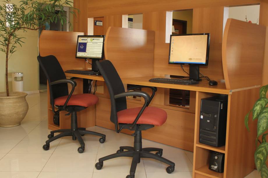 Área de internet do Hotel Sleep Inn Joinville, Joinville, Santa Catarina