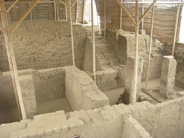 Interior da Huaca de la Luna: escavações tiveram início em 1991 Interior da Huaca de la Luna: escavações tiveram início em 1991