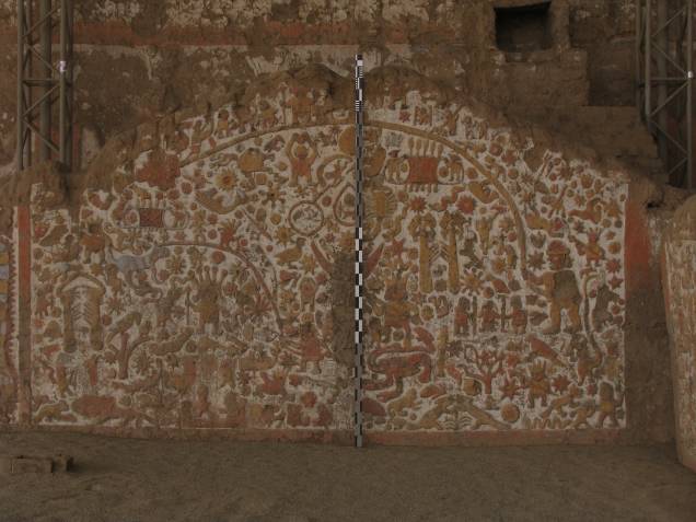 No Mural dos Mitos está representada a cosmovisão dos moches No Mural dos Mitos está representada a cosmovisão dos moches