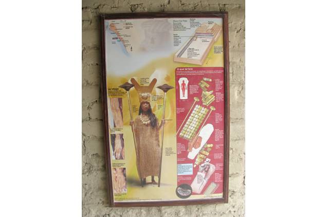 Painel ilustra como a Senhora de Cao foi encontrada Painel ilustra como a Senhora de Cao foi encontrada