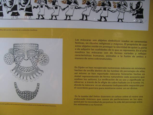 Painel explica uso das máscaras na cultura moche Painel explica uso das máscaras na cultura moche